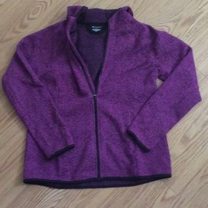 Purple zip up with hoodie